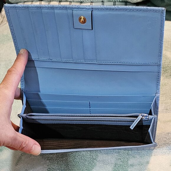 Gucci Wallet GG Microguccissima Continental Blue Buttery Soft Leather Wallet EUC - Picture 6 of 17